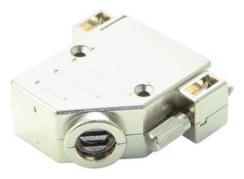 NORCOMP 974-015-020R121 D Sub Backshell, ARMOR 974 Series, DA, 40°, ABS (Acrylonitrile Butadiene Styrene) Body