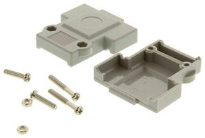 NORCOMP 976-015-010R031 D Sub Backshell, ARMOR 976 Series, DA, 180°, ABS (Acrylonitrile Butadiene Styrene) Body
