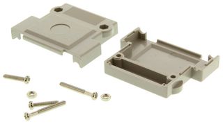 NORCOMP 976-025-010R031 D Sub Backshell, ARMOR 976 Series, DB, 180°, ABS (Acrylonitrile Butadiene Styrene) Body