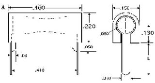 ABBATRON HH SMITH 325-102 Test Jack, PCB, Horizontal, Beryllium Copper, Gold Plated, Nylon Housing, Red