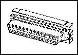 TE CONNECTIVITY - AMP 5749699-7 D Sub Connector, Standard, Receptacle, AMPLIMITE 0.50 Series, 68 Contacts, IDC / IDT