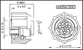 SOURIAU-SUNBANK / EATON UTP62448S Circular Connector, Standard Circular Connector, Souriau Trim Trio UTP Series, Straight Plug