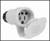 LEGRAND PASS & SEYMOUR 15W47 Power Entry Connector, Wire to Board, 15 A, Yellow, Thermoplastic Body, 125 V