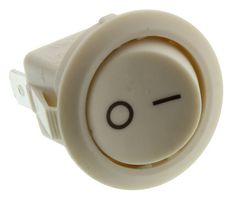 E-SWITCH RR1113QQ11 Rocker Switch, Off-On, SPST, Non Illuminated, Panel Mount, Bisque, RR1 Series