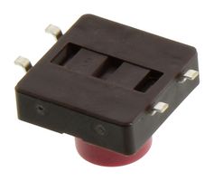 E-SWITCH TL3300CF260Q Tactile Switch, SPST-NO-DM, TL3300 Series, Top Actuated, Surface Mount, Round Button, 260 gf