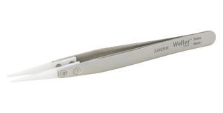 WELLER EREM 249CER Tweezer, Precision, Straight/Pointed, 130 mm, Stainless Steel/Ceramic