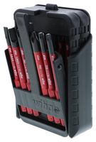 WIHA 28348 Blade Set, 12 Pcs Insulated Slotted, Phillips, Hex, Torx & Square SlimLine Blade Set w/Belt Holder
