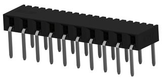 TE CONNECTIVITY 1-2314936-0 PCB Receptacle, Board-to-Board, 2 mm, 1 Rows, 10 Contacts, Through Hole Mount Right Angle