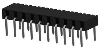 TE CONNECTIVITY 1-2314938-0 PCB Receptacle, Board-to-Board, 2 mm, 1 Rows, 10 Contacts, Through Hole Mount Right Angle