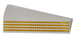 BRADY CMKC-250-PK Label, Dot, Die-Cut, 6.35 mm, Polyimide, Amber
