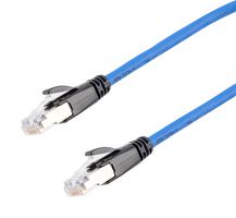 L-COM TRD626ASP-BLU-15F Ethernet Cable, 10 Gigabit, 26AWG, Cat6a, RJ45 Plug to RJ45 Plug