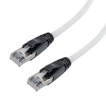 L-COM TRD626ASP-WHT-15F Ethernet Cable, 10 Gigabit, 26AWG, Cat6a, RJ45 Plug to RJ45 Plug