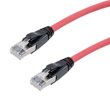 L-COM TRD626ASZ-RED-10F Ethernet Cable, 10 Gigabit, 26AWG, Cat6a, RJ45 Plug to RJ45 Plug