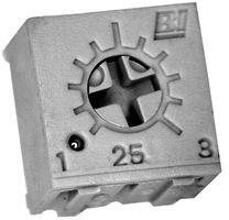 TT ELECTRONICS / BI TECHNOLOGIES 25PR50KLF Trimmer, Single Turn, Cermet, Top Adjust, 50 kohm, Through Hole, 1 Turns