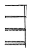 QUANTUM STORAGE AD74-3672BK Shelving Unit, 4 Shelves, 74 " x 74 ", 800 lb Load