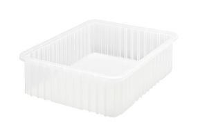 QUANTUM STORAGE DG93060CL Storage Bin, Transparent, 6 " x 22.5 " x 17.5 "