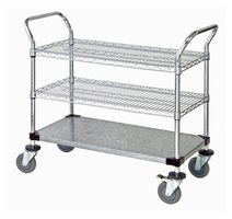 QUANTUM STORAGE WRC-2448-3CG Storage Cart, Utility, 3 Shelf, 37.5 " X 24 " X 48 ", 1200 lb