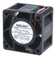 NMB TECHNOLOGIES 04028DA-12R-AAF-0 DC Axial Fan, 12 V, Square, 40 mm, 28 mm, Ball Bearing, 20.1 CFM