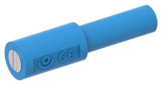 CAL TEST ELECTRONICS CT3879-6 Banana Test Connector, Jack, 12 A, 60 VDC, Nickel Plated Contacts, Blue