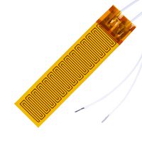 OMEGA PLMLV-0502/10-P Polyimide Flexible Heater, w/ Strain Relief, 28V, 10 W/in2, Self-Adhesive, 0.5" W x 2" L