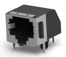 AMP - TE CONNECTIVITY 5555153-3 Modular Connector, RJ45 Jack, 1 x 1 (Port), 8P8C, Cat3, Through Hole Mount