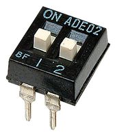 TE CONNECTIVITY ADE0204 DIP / SIP Switch, 2 Circuits, Slide, Through Hole, SPST, 24 V, 100 mA