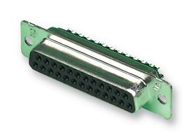 ITT CANNON ZDA15S D Sub Connector, Standard, Receptacle, ZDA Series, 15 Contacts, DA, Solder Cup