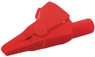 MUELLER ELECTRIC BU-651-2 Alligator Clip, 7 mm, 10 A, Red