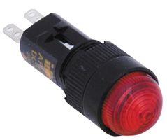 IDEC AP2M211-R LED Panel Mount Indicator, Pilot Light, Red, 12 VDC, 12 mm, 22 mA, IP65