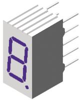 LUMEX LDS-C322RI 7 Segment LED Display, InfoVue, Green, 10 mA, 2.2 V, 2.5 mcd, 1, 9.1 mm