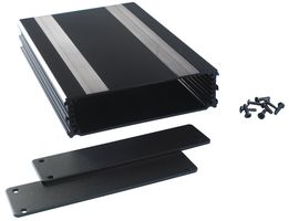 BOX ENCLOSURES B5-160BK Metal Enclosure, Optional Sealing Kit SK-5, Small, Extruded Aluminum, 34.8 mm, 133 mm, 160 mm, IP65
