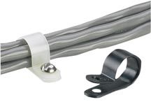 PANDUIT CCS38-S8-M Fastener, P Clip, Screw Mount Cable Clamp, 9.5 mm, Nylon 6.6 (Polyamide 6.6), Natural, 15 mm