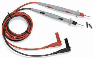 POMONA 6601 Test Lead Set, Test Tip Probe, 4mm Right Angle Banana Plug, Shrouded, 1 kV, 10 A, Black, Red