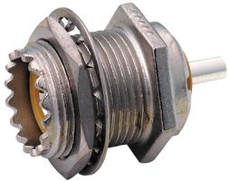 AMPHENOL RF 083-878 RF / Coaxial Connector, UHF Coaxial, Straight Bulkhead Jack, Solder, Beryllium Copper