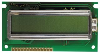 LUMEX LCM-S01602DSR/B Alphanumeric LCD, InfoVue, 16 x 2, Black on Yellow / Green, 5V, Parallel, English, Japanese