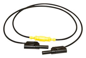 MUELLER ELECTRIC AI-000404-12-0 Banana Test Lead, 4mm Stackable Banana Plug, Shrouded, 4mm Stackable Banana Plug, Shrouded, 12 "