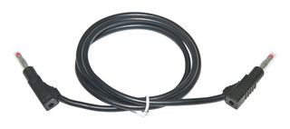 MUELLER ELECTRIC BU-2323-10-79-0 Banana Test Lead, 4mm Stackable Banana Plug, 4mm Stackable Banana Plug, 79 ", 2 m, Black, 45 A