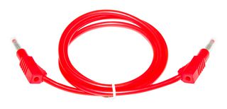 MUELLER ELECTRIC BU-2323-10-79-2 Banana Test Lead, 4mm Stackable Banana Plug, 4mm Stackable Banana Plug, 79 ", 2 m, Red, 45 A