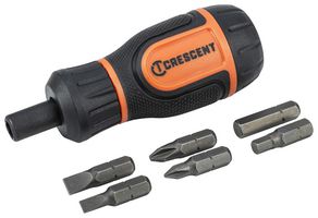 CRESCENT CMBS61R CT STUBBY 6IN1 RATCHET MULTIBIT DRIVER