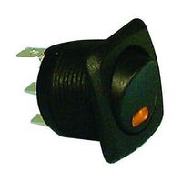 PHILMORE 30-16402 Rocker Switch, On-Off, SPST, Illuminated, Press Fit, Black