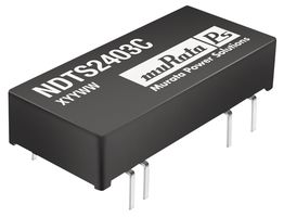 MURATA POWER SOLUTIONS NDTS1212C Isolated Through Hole DC/DC Converter, Low Profile, ITE, 2:1, 3 W, 1 Output, 12 V, 250 mA