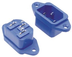 VOLEX IN-VAC14KS-001 High Power Connector, V-Lock Series, Plug, 250 VAC, 10 A, Panel Mount, Quick Connect