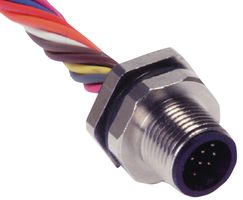 TURCK FSFD 12-0.5 Sensor Connector, Male, Rear Mount, 12 Way