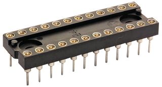 MILL-MAX 210-43-640-41-001000 IC & Component Socket, 40 Contacts, DIP Socket, 2.54 mm, 210 Series, 15.24 mm, Beryllium Copper