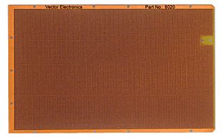 VECTOR ELECTRONICS 8020 PCB, Eurocard, Pre-Etched, Epoxy Glass Composite, 1.57mm, 100mmx160mm