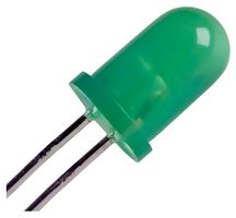 LUMEX SSL-LX3044YD-12V Flashing LED, SSL-LX5093 Series, Green, T-1 3/4 (5mm), 20 mcd, 1.5 Hz, 2.5 Hz