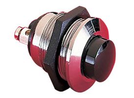 BULGIN LIMITED MP0012/RD Industrial Pushbutton Switch, 19.2 mm, SPST-NO, Off-(On), Round Raised, Red