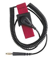 DESCO 09039 Anti Static Wrist Strap, Adjustable, 6ft Cord, Red, Stud