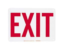 BRADY 41054 Safety Sign, Exit, 254 mm, 355.6 mm