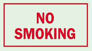BRADY 80248 Safety Sign, No Smoking, 177.8 mm, 254 mm